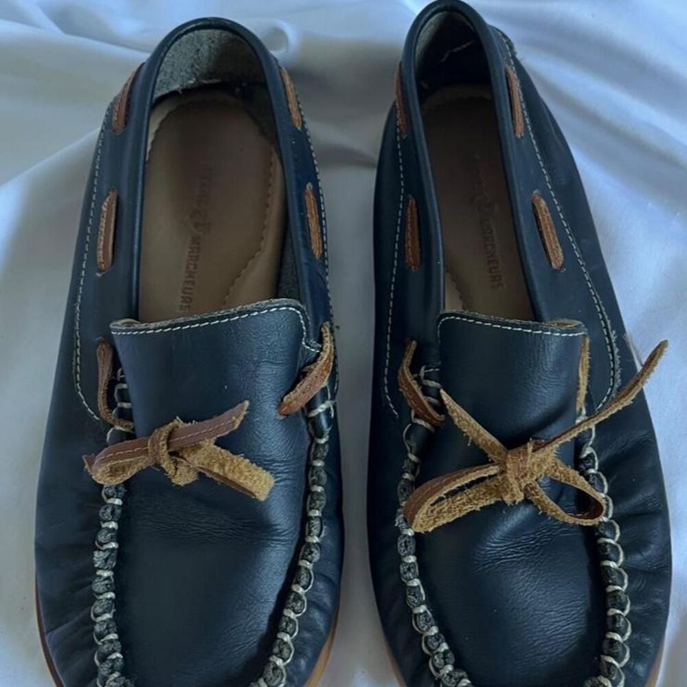 Dark Blue and Brown Children's Loafers